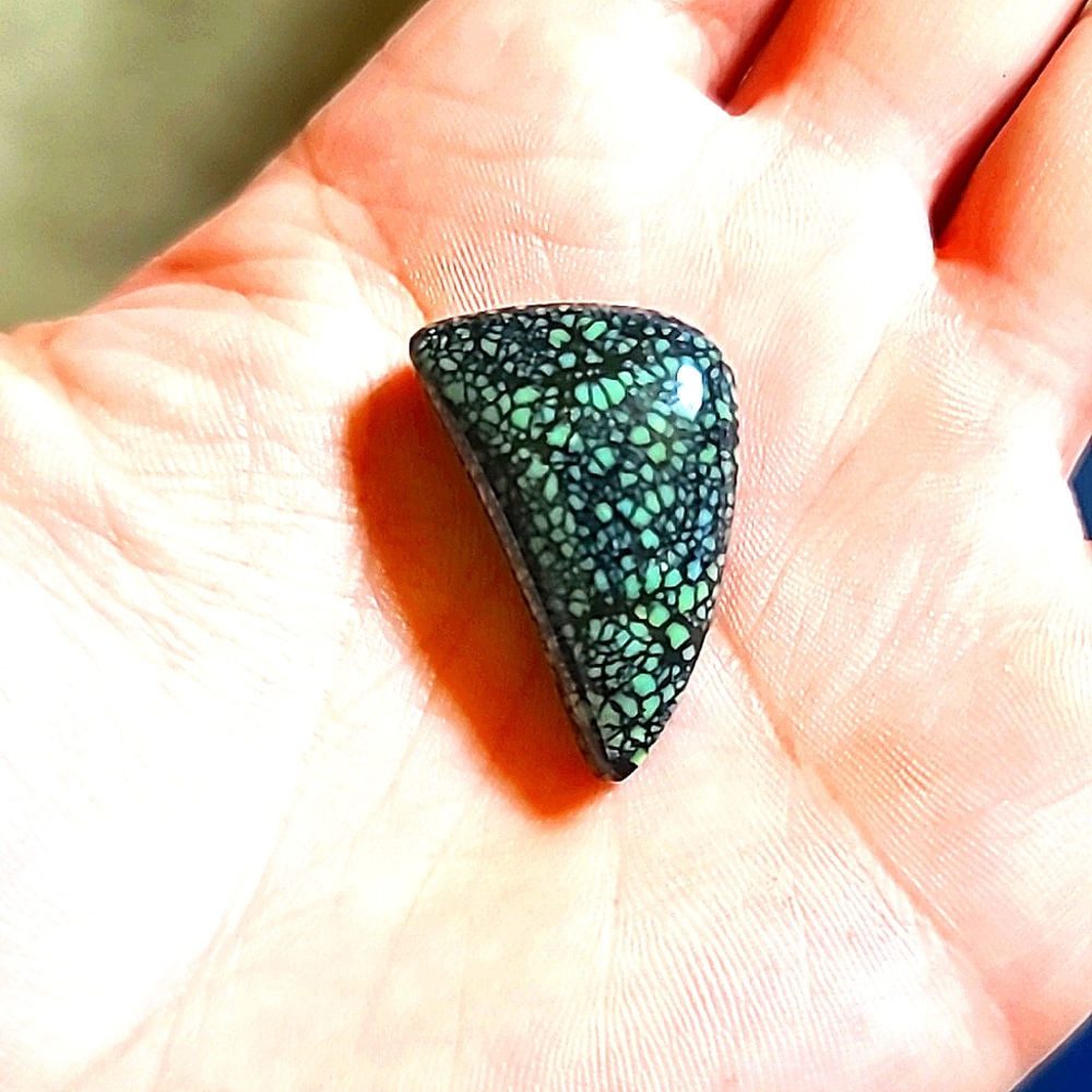 AAA Snowville Variscite 33ct High Dome 30x18mm Stunning Cab unbacked stabilized